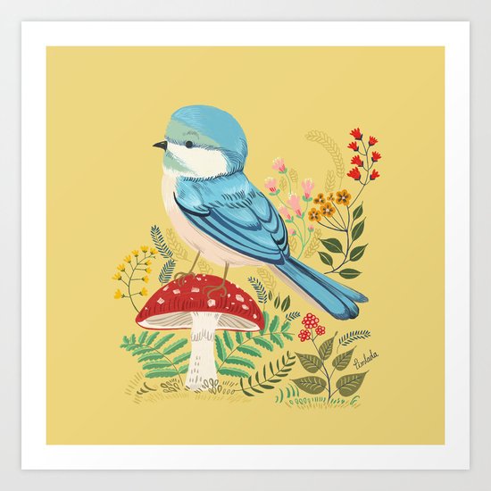 Blue Bird Art Print