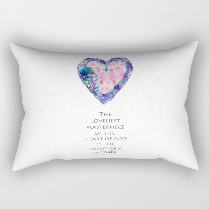 A Mother's Heart - Loving Mom Art by Sharon Cummings Rectangular Pillow