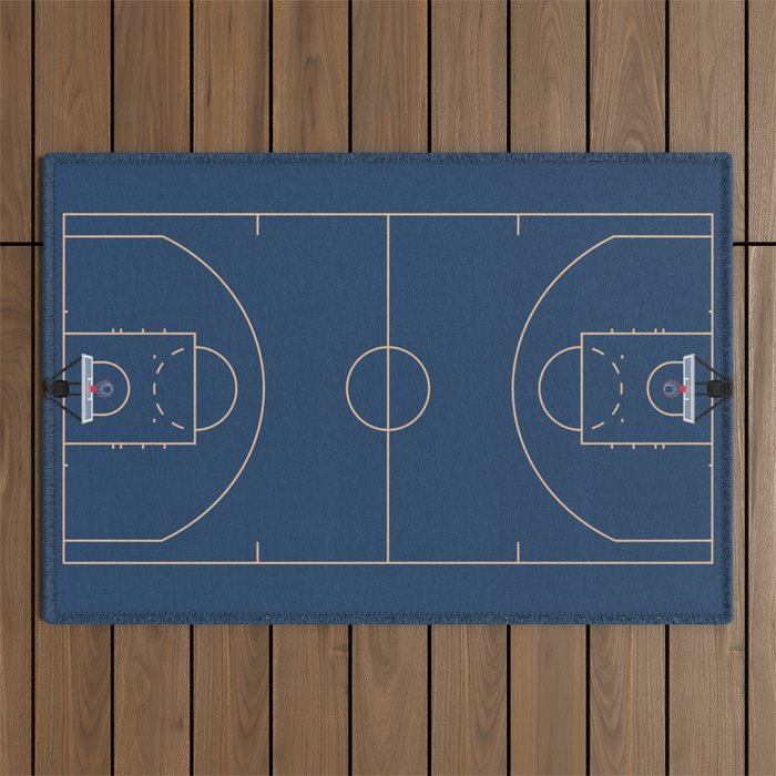 Full Court | Basketball Stadium  Outdoor Rug