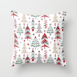 Fairy Christmas forest. Throw Pillow
