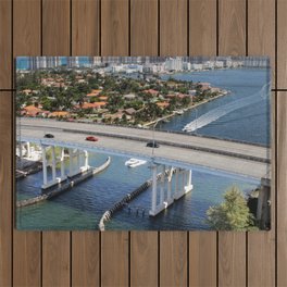 USA Photography - Bridge In Miami Outdoor Rug