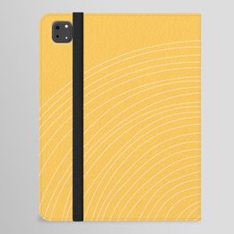 Yellow Minimal lines iPad Folio Case