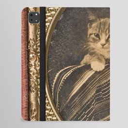 Cat in picture frame, cute, pretty, beautiful, cuddly kitten, loveable.  iPad Folio Case