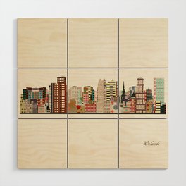 orlando skyline Wood Wall Art