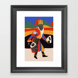 African Mask Framed Art Print