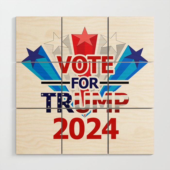 Vote for Trump 2024 Wood Wall Art