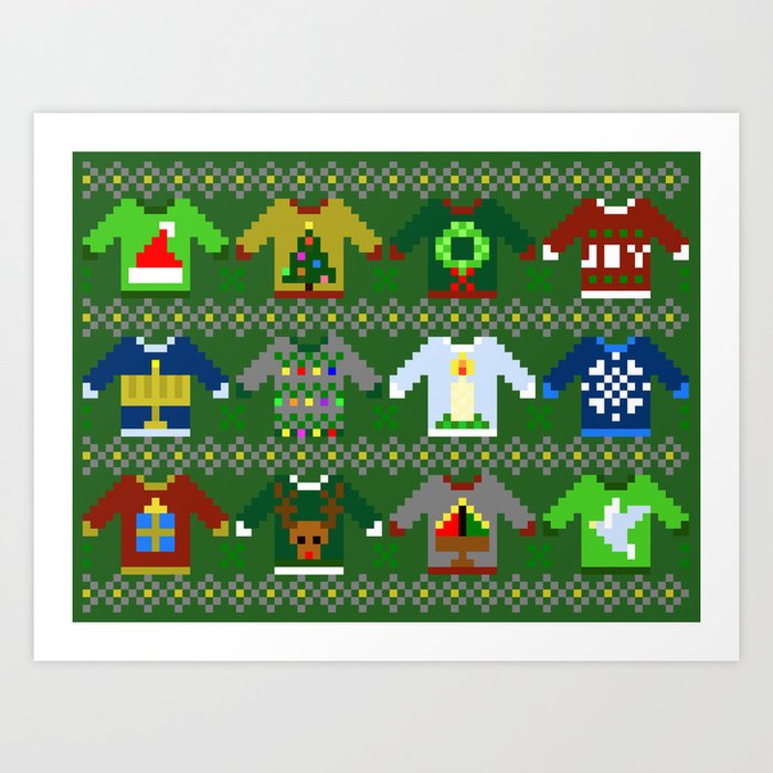 The Ugly 'Ugly Christmas Sweaters' Sweater Design Art Print