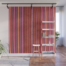 Vintage Guatemalan Colorful Striped Textile Pattern Wall Mural