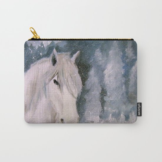 White Horse Carry-All Pouch
