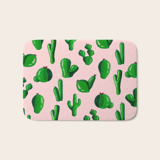 Pink Cactus Bath Mat