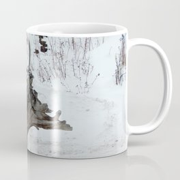 Stumpy and the Rock Wall in Winter White Coffee Mug