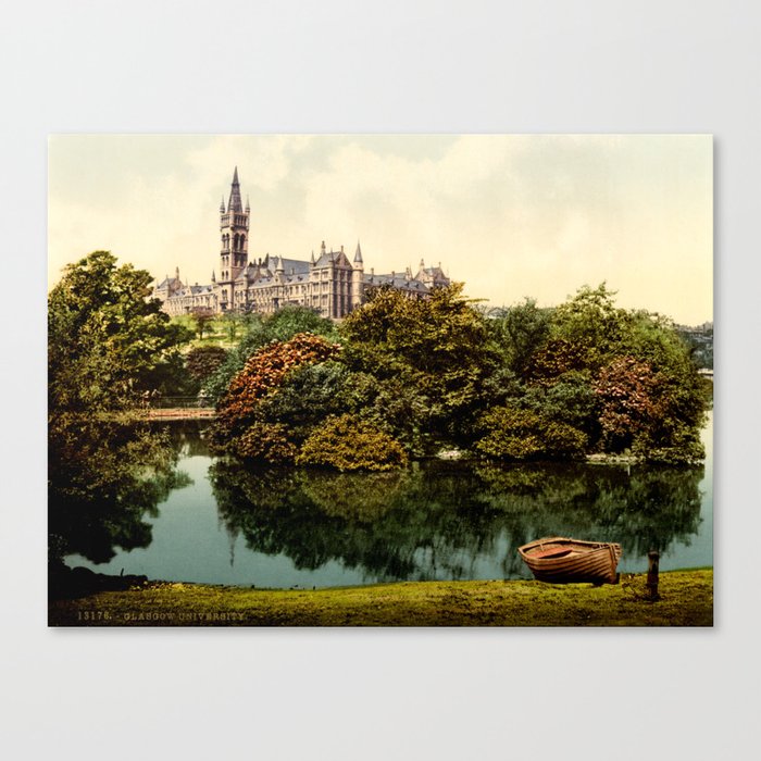 Vintage Pond Landscape Canvas Print