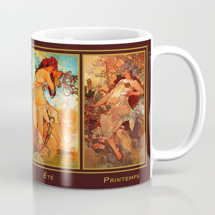 Art Nouveau Mucha Four Seasons Coffee Mug