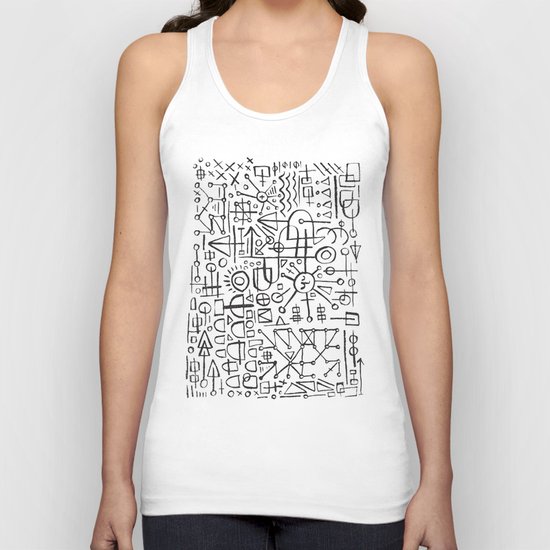 ALIEN WRITING Unisex Tank Top