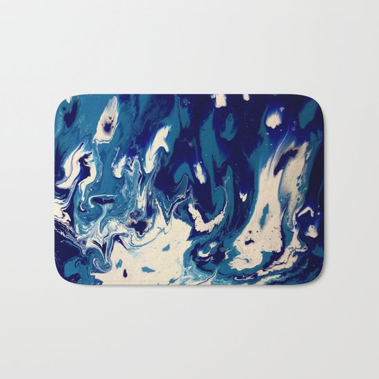 MIDNIGHT BLUE MARBLE #2 Bath Mat