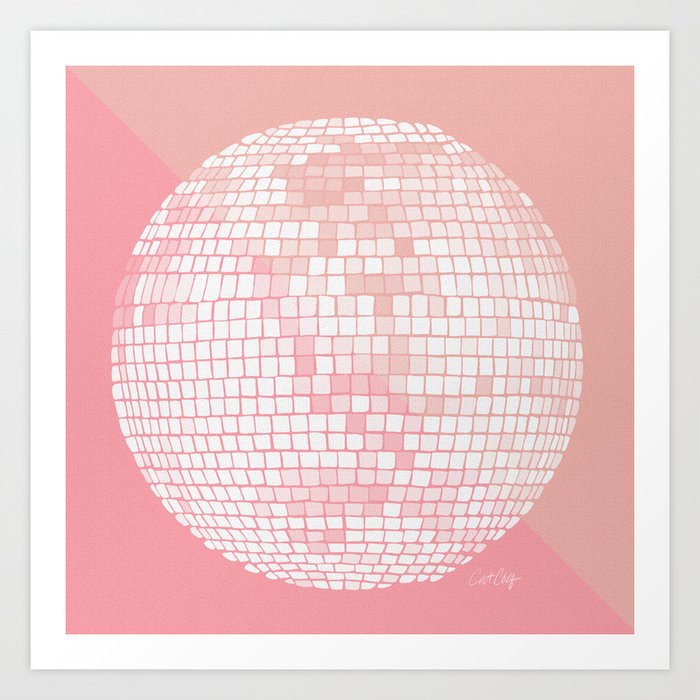 Disco Ball – Blush Art Print