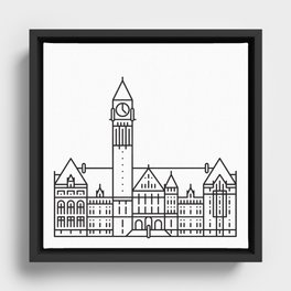 Toronto - Old City Hall - White Framed Canvas