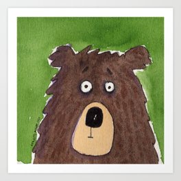 GREEN BEAR Art Print