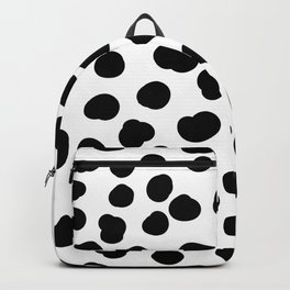 Black Spots Backpack | Polkadots, Darkspots, Watercolorspots, Graphicdesign, Blackdots, Blackcow, Darkcircle, Cow, Spots, Black And White 