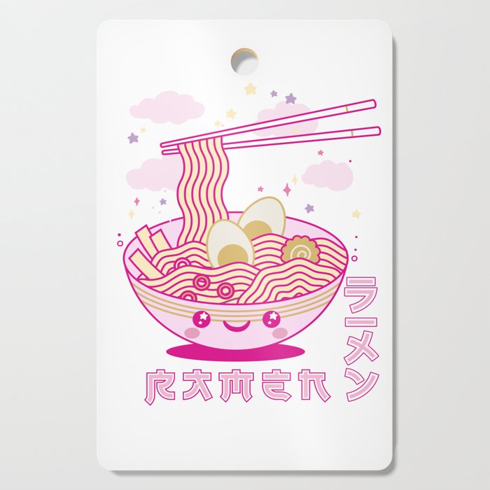 Cute Kawaii Anime Ramen Noodles Soup Japanese Aesthetic Cutting Board