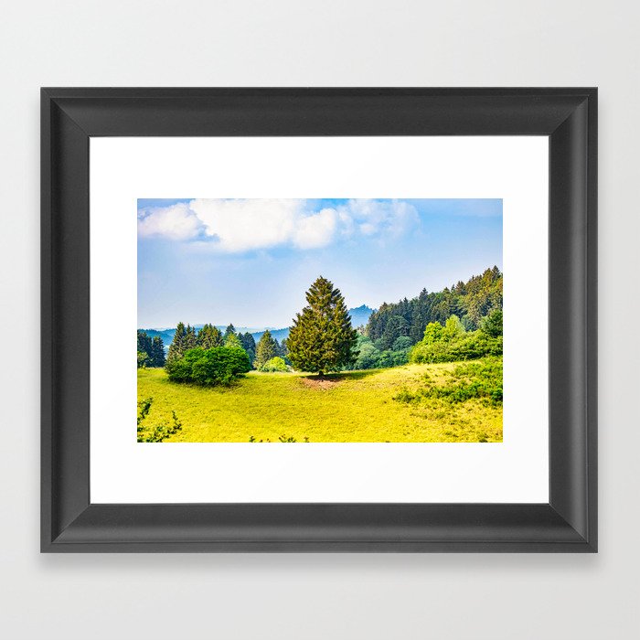 Germany Forest Tree Green Nature Eye Relaxing Decoration Framed Art Print