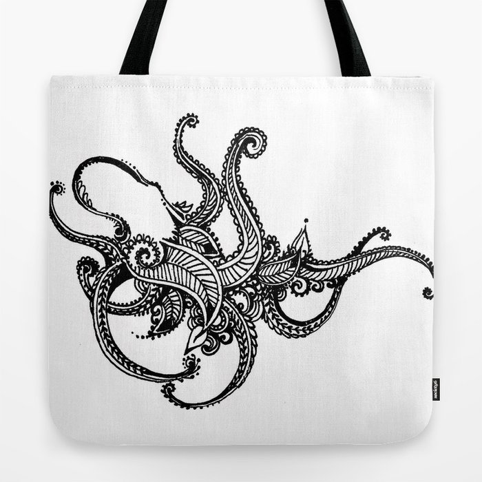 Henna Octopus Tote Bag