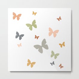 Pastel butterflies Metal Print