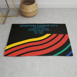 Sporting Kansas City Retro Geometric Minimal Design Rug