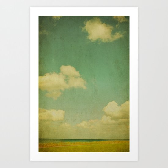 sky beach dyke Art Print