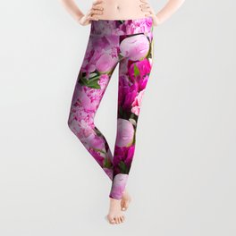 Pink Peony Party Leggings