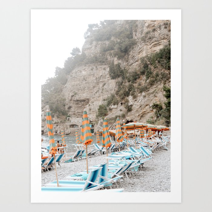 Deserted beach club Art Print