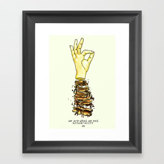 French ∫ We are what we eat Framed Art Print
