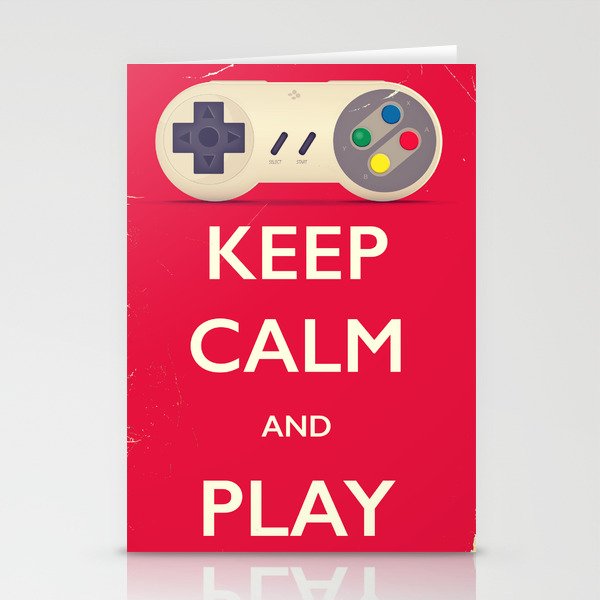 Keep calm and play Stationery Cards