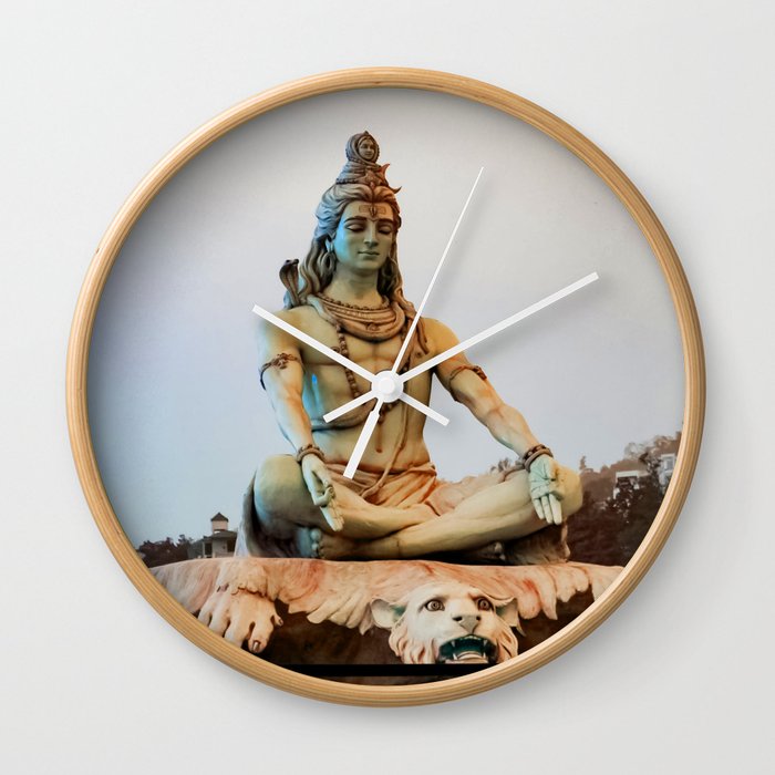 Lord Shiva Meditating Wall Clock