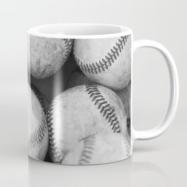 Baseballs Black & White Graphic Illustration Design Coffee Mug