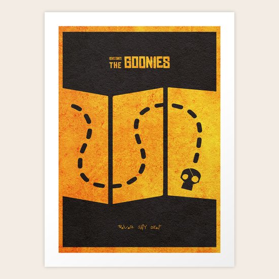 The Goonies Alternative Minimalist Movie Poster Art Print By Aysetoyran Society6