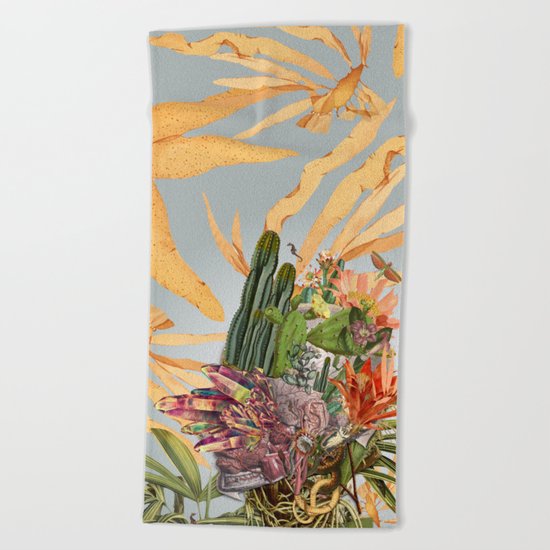 kakteen original anatomical collage by bedelgeuse Beach Towel