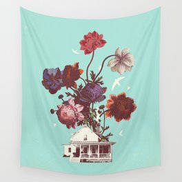 FLOWER HOUSE Wall Tapestry