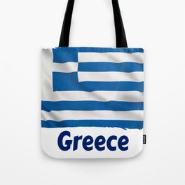 Greece Flag Tote Bag