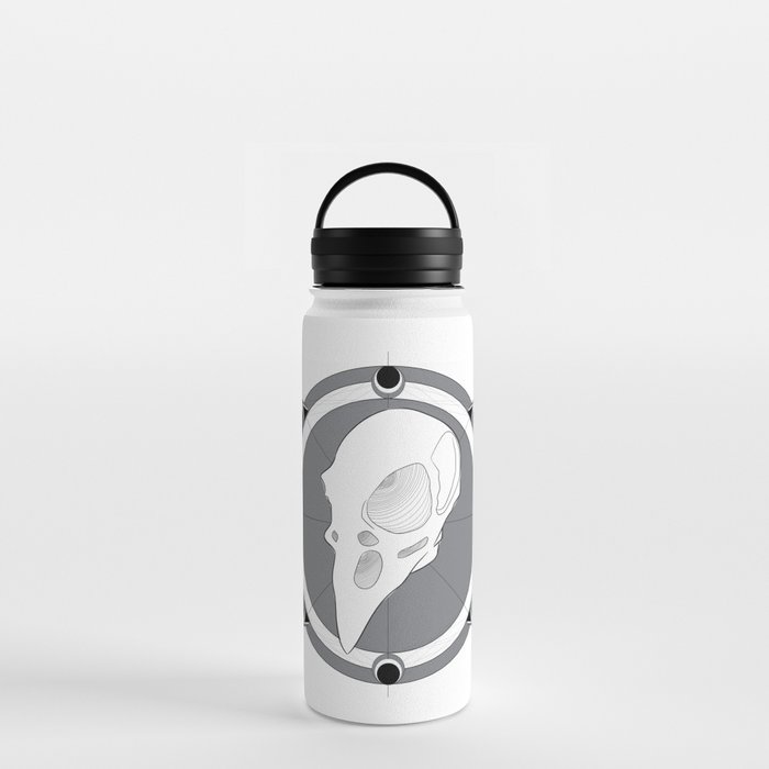 the mystical raven head Water Bottle