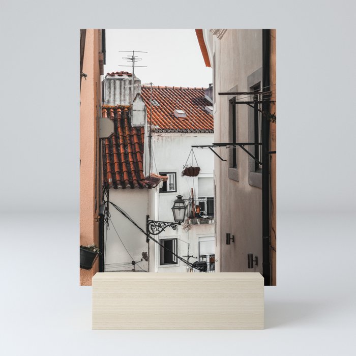 White Facade Alfama Lisbon | Portugal Travel Street Photograph Mini Art Print