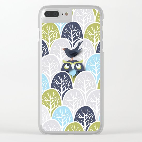 Forest Owl No. 2 Clear iPhone Case