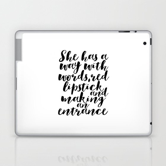 Makeup Quotes For Her Makeup Quotes Makeup Decor Quotes Fashion Decor Gift For Her Women Gift  Fashionista Boss Lady Office Laptop & Ipad Skin By Typodesign | Society6