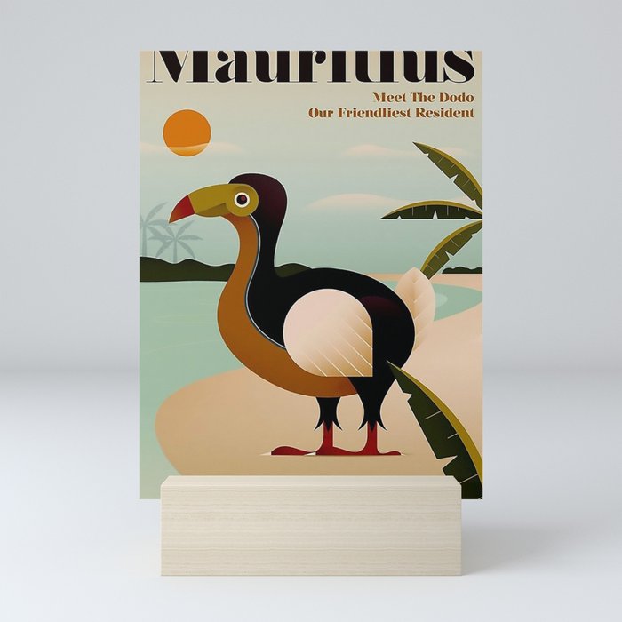 Mauritius - Vintage  Travel Poster Mini Art Print