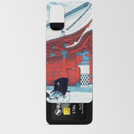 The Red Gate of Hongo in Snow  Android Card Case