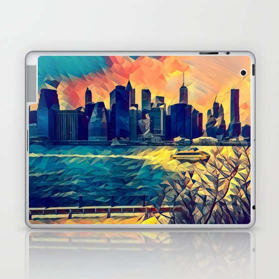 Manhattan skyline in New York City Laptop & iPad Skin