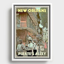 NEW ORLEANS PIRATE'S ALLEY POSTER Framed Canvas