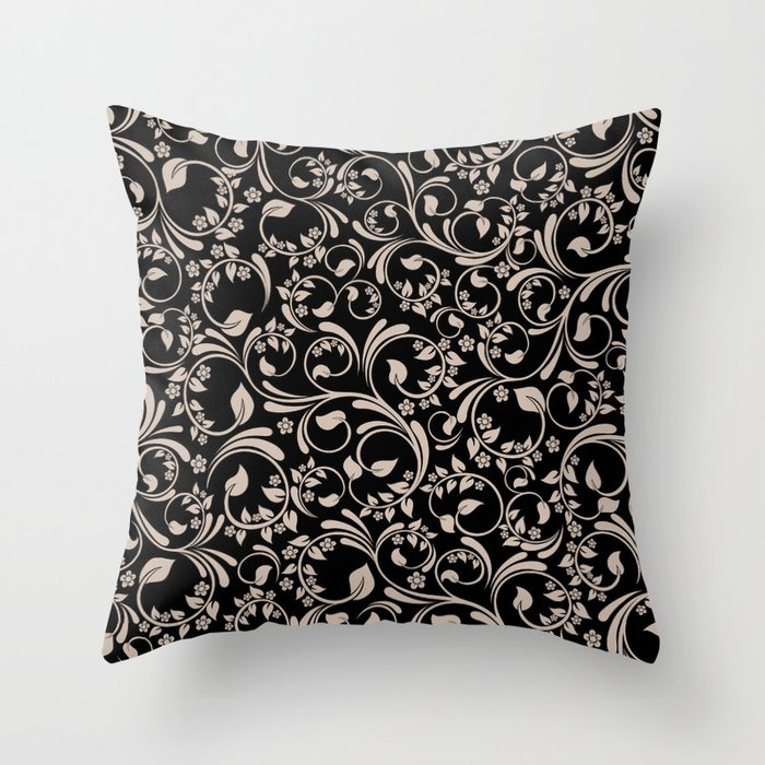 Ornate Baroque Pattern  Throw Pillow