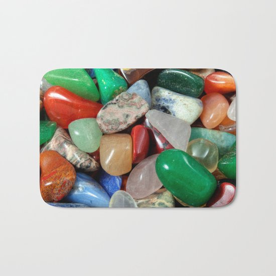 Colorful Stones Texture Bath Mat