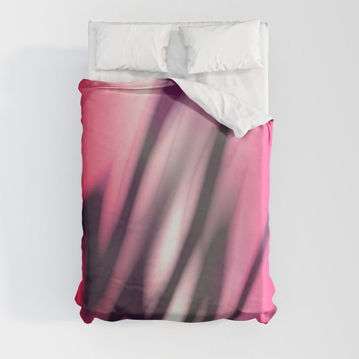 Pink Black and White abstract Duvet Cover